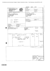 Invoice from Atteshlis Bonded Stores Ltd on behalf of Gallaher International Limited regarding 800 Cartons of Cigarettes-Dorchester Int'l Lights