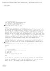 [Email from Mark Rolfe to SHainsworth Regarding Invoice Price for Tlais]