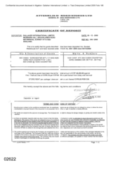 [Certificate of Deposit to Gallaher International Limited from Atteshlis Bonded Stores Ltd for Dorchester International FF Cigarettes Classic Gold Cigarettes]