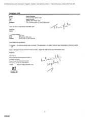 [Email from Stephen Perks to Norman Jack regarding correct Letters to Tlais Enterprises]