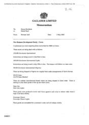 Gallaher Limited[Memo from Norman Jack to Simon Davidson regarding new business development stocks]