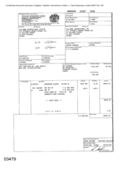 Invoices of 800 cartons of cigarettes - Sovereign Classic Lights