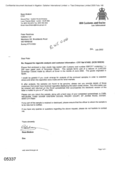 [Letter from Sean Brabon to Peter Redshaw regarding request for cigarette analysis and customer information]