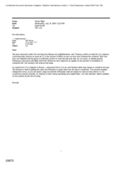 [Letter from Nigel Simon to Suhail Saad regarding treasury rate]