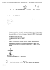 [Letter from Norman BS Jack to Mike Clarke regarding Cigarettes balance]