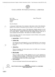 [Letter from NB Jack to P Tlais and Abu Hameed regarding summary sales copies together with analysis documents of various shipments by type]