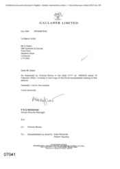 [Letter from PRG Redshaw to D Salter regarding a request from victoria Bonsu's letter related to his seizure]