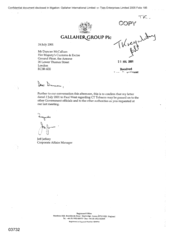 [Letter from Jeff Jeffery to Duncan McCallum regarding CT Tobacco]