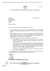 [Letter from Norman BS Jack to Mike Clarke regarding arrangements of the meeting in UK]