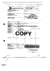 [Combined transport bill of lading from Auto Trans Shipping Co LLC for cartons of cigarettes]