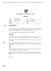 Gallaher International[Memo from Norman Jack to Gerry Silverside regarding Red Research]