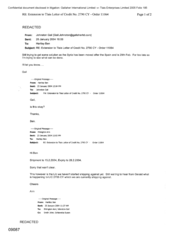 [An E-mail from Gail Johnston to Ben Hartley Concerning the Extension to Tlais Letter of Credit No 2790 CY - Order 11064]