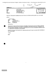 [Email from Norman Jack to Mark Rolfe, Tom Keevil regarding Tlais Enterprises]