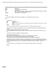 [Email from Mark Rolfe to Norman Jack regarding Payments - Tlais Enterprises]