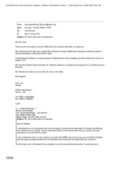 [Email from Kpmg-Bayat Rayan to Norman Jack regarding the Stock destruction at Chahbahar]