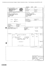 [Invoice from Atteshlis Bonded Stores Ltd on behalf of Gallaher International Limited regarding Dorchester Int'l Lights]