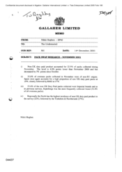 Gallaher Limited[Memo from Nikki Hogben to the undernoted regarding pack swap research on 20011214]