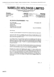 [Letter from Fadi Namuor, Mike Clarke to Normarn Jack regarding distribution agreement]