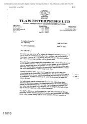 [Letter from P Tlais to Jeff Jeffery regarding Dorchester brands]