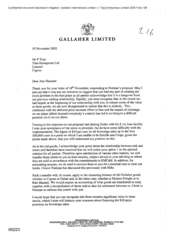 [Letter from Mark Rolfe to P Tlais and Abu Hameed regarding creation of stock problem]