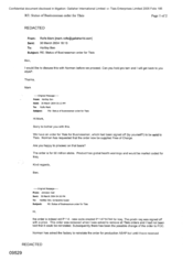 [E-mail from Mark Rolfe to Ben Hartley regarding status of businessman order for Tlais]