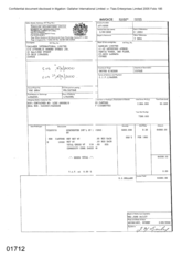 [Invoice from Atteshlis Bonded Store Ltd on behalf of Gallaher International Limited on Dorchester In L FF]