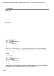 [Email from Norman Jack to Jeff Jeffery regarding Tlais Enterprises]