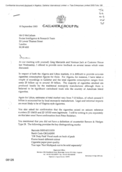 [Letter from Jeff Jeffery to D McCallum regarding consumption figures of Algeria and Libya markets]