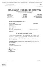 [Letter from Fadi Nammour to Sue James regarding Sale Invoice 0010223]