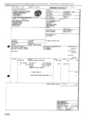 [Export invoice to Tlais Enterprises Ltd regarding 800 cartons of Sovereign Classic cigarettes]