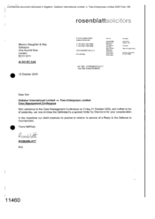 [Letter from Rosenblatt to Slaughter and May regarding Gallaher International Limited v Tlais Enterprises Limited case management conference]