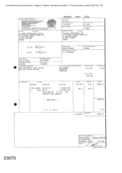 Invoices of 800 cartons of cigarettes - Stateline