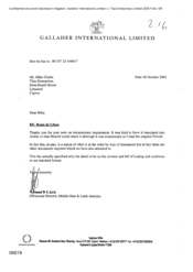 [Letter from Norman BS Jack to Mike Clarke regarding Regie de Liban]