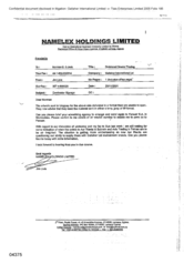 Namelex Holdings Limited[Memo from Jim Livie to Norman BS Jack regarding the confirmation of air waybill number for passing through Fanwar]