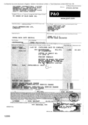 [Bill of Lading from Gallaher International Limited to P & O Nedlloyd Ltd on 800 master cases of cigarettes]