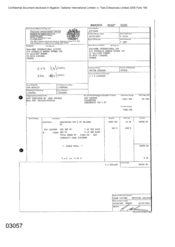 Invoices of 800 cartons of cigarettes - Dorchester Int'l FF