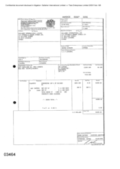 Invoice from Atteshlis Bonded Stores Limited on behalf of Gallaher International Limited regarding 800 Cartons of Cigarettes-Dorchester Int'l FF