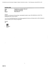 [Email from Karen Douglas to Tom Keevil and Norman Jack regarding Tlais distributors]