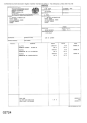 [Invoice from Gallaher International Limited to JL Spirits & Tobacco Ltd on Sovereign Classic, Dorchester Int'l FF, Dorchester Int Lights]