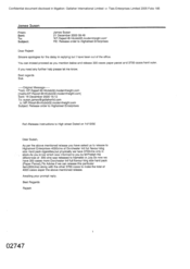 [Letter from Susan James to KP Rajesh regarding release order to Highstreet Enterprises]