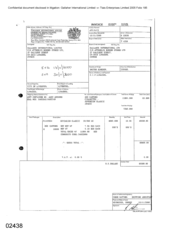 [Invoice for Gallaher International Limited prepared by Gallaher International Limited]