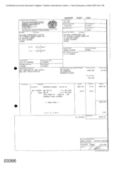 [Invoice from Atteshlis Bonded Store Ltd on behalf of Gallaher International Limited on Sovereign Classic]