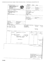 [Invoice from Modern Freight Company LLC on behalf of Gallaher International Limited regarding Dorchester Int'l FF Cigarettes]