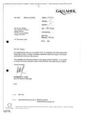 [Letter from Norman BS Jack to Gordon Pepper regarding the enclosed witness statement and spreadsheet as requested by Ken Ojo]