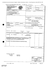 [Invoice from Gallaher International Limited to Al Muqarram Trading Est for Ronson cigarettes]