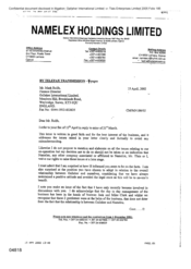 [Letter from Charles Hadikson to Mark Rolfe regarding issues related to Co-operation in business]