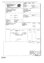 [Invoice from Atteshlis Bonded Stores Ltd on behalf of Gallaher International Limited regarding Sovereign Classic Cigarettes]