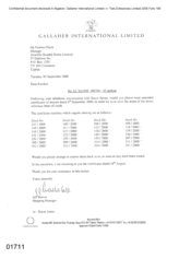 [Letter from Jeff Brown to Pambos Pieris regarding LC Tri 549-00CIM-S5 million]