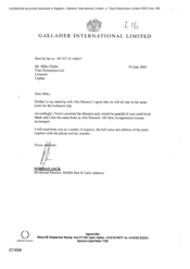 [Letter from Norman Jack to Mike Clarke regarding hotel booking]