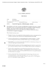 Gallaher International[Memo from Jeff Jeffey to Nigel Northridge, Chris Fielden, Barry Jenner regarding Counterfeit Cigarettes]